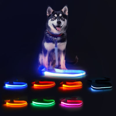 kupować 120cm Led Dog Leash Wielokrotnie ładowany USB Oświetlony Leash dla psów personalizowany produkcja online