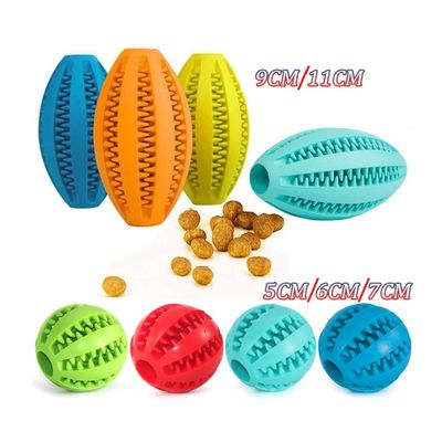 kupować Pies Pet Treat Dispensing Ball Solid Rubber Chew Toy z naturalnym materiałem gumowym w ciemności produkcja online
