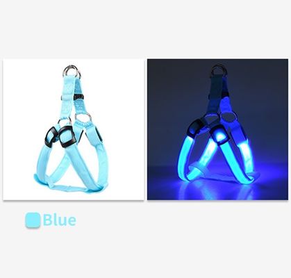 LED Night Dog Harness Vest Wielokrotnie ładowany USB Odblaskowy Design Regulowalna smyczka Spacery na zewnątrz