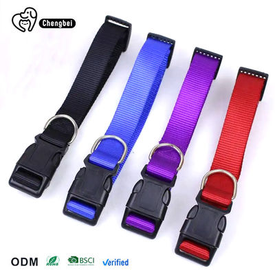 Obroża dla psów Oem Custom Luxury Personalized Logo Regulowalny Pet Blank Plain Nylon Collars