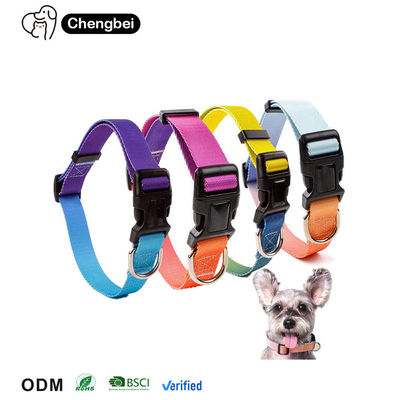 Obroża dla psów Luxury Gradient Regulable Reversible Solid Custom Logo Designer Personalizowany