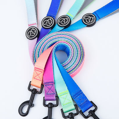 Gradient Waterproof Harness Collar Leash Set Błękitny Różowy Fioletowy Szczenięci Kołnierz Z Ołówkiem