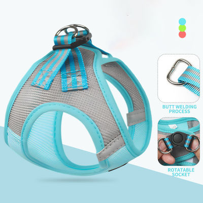 Zestaw do psów Oddychająca siatka Tkanina Pet Leash Regulowalny Niestandardowy Projektant Nylon Webbing