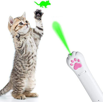 Zrównoważony ABS Cat Laser Toy Biały ładowarka USB Laser Pointer Cat Toy