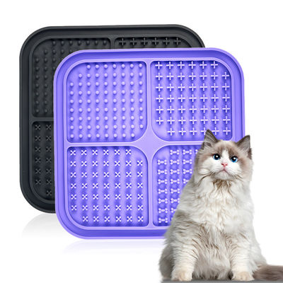 Puchary dla zwierząt domowych silikonowe powolne karmienie wyświetlacz LCD PiesLicking Mat Pies Lick Pad Interaktywny